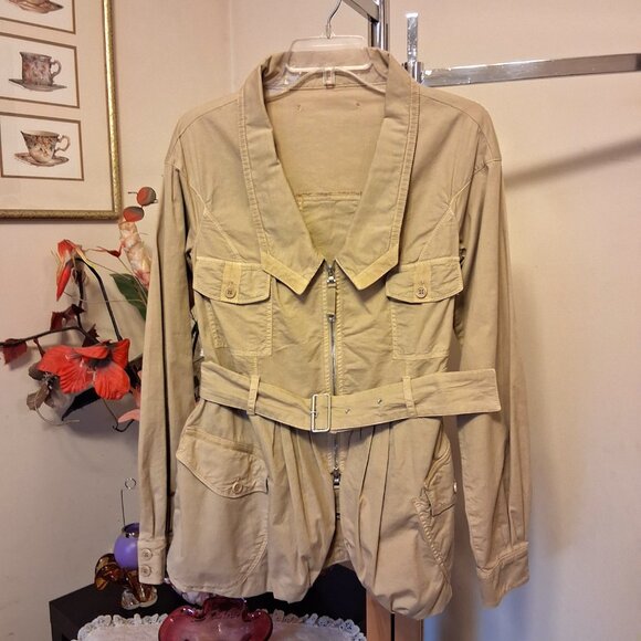 NWOT MC PLANET High Quality Well tailored High-quality  Beige Cotton Jacket 6 S - Picture 8 of 11